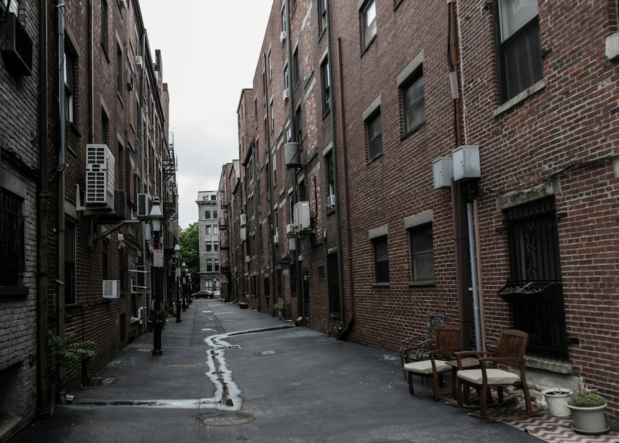 A brick street on Beacon Hill