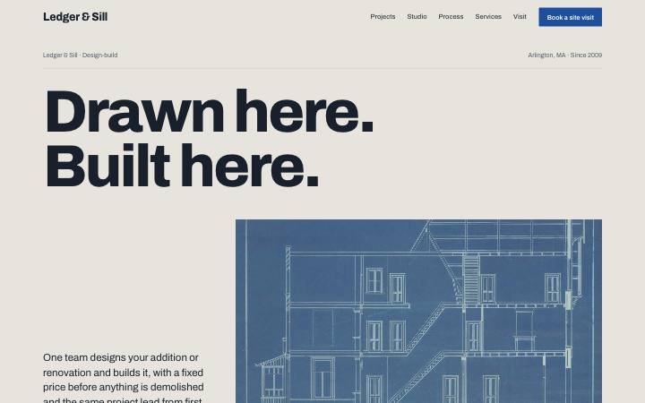 Ledger & Sill, Residential design-build