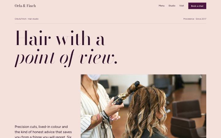 Orla & Finch, Hair salon