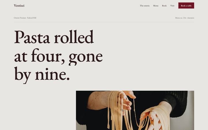 Osteria Ventisei, Italian osteria