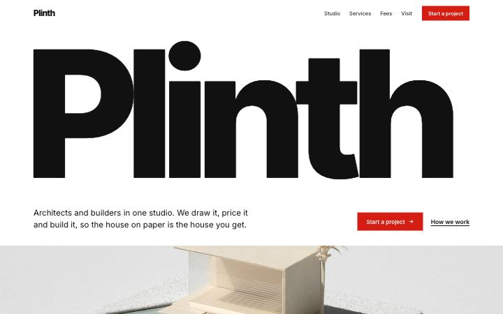 Plinth, Architects and builders