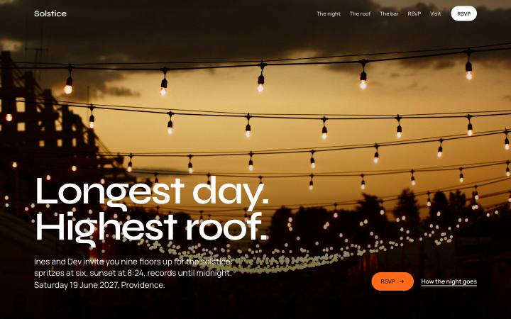Solstice on the Roof, Rooftop summer party